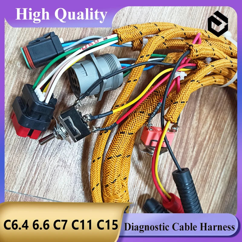 Diagnostic Harness C6.4 6.6 C7 C11 C15 C9 3126B Engine Test Harness for Caterpillar CAT for Excavator Parts